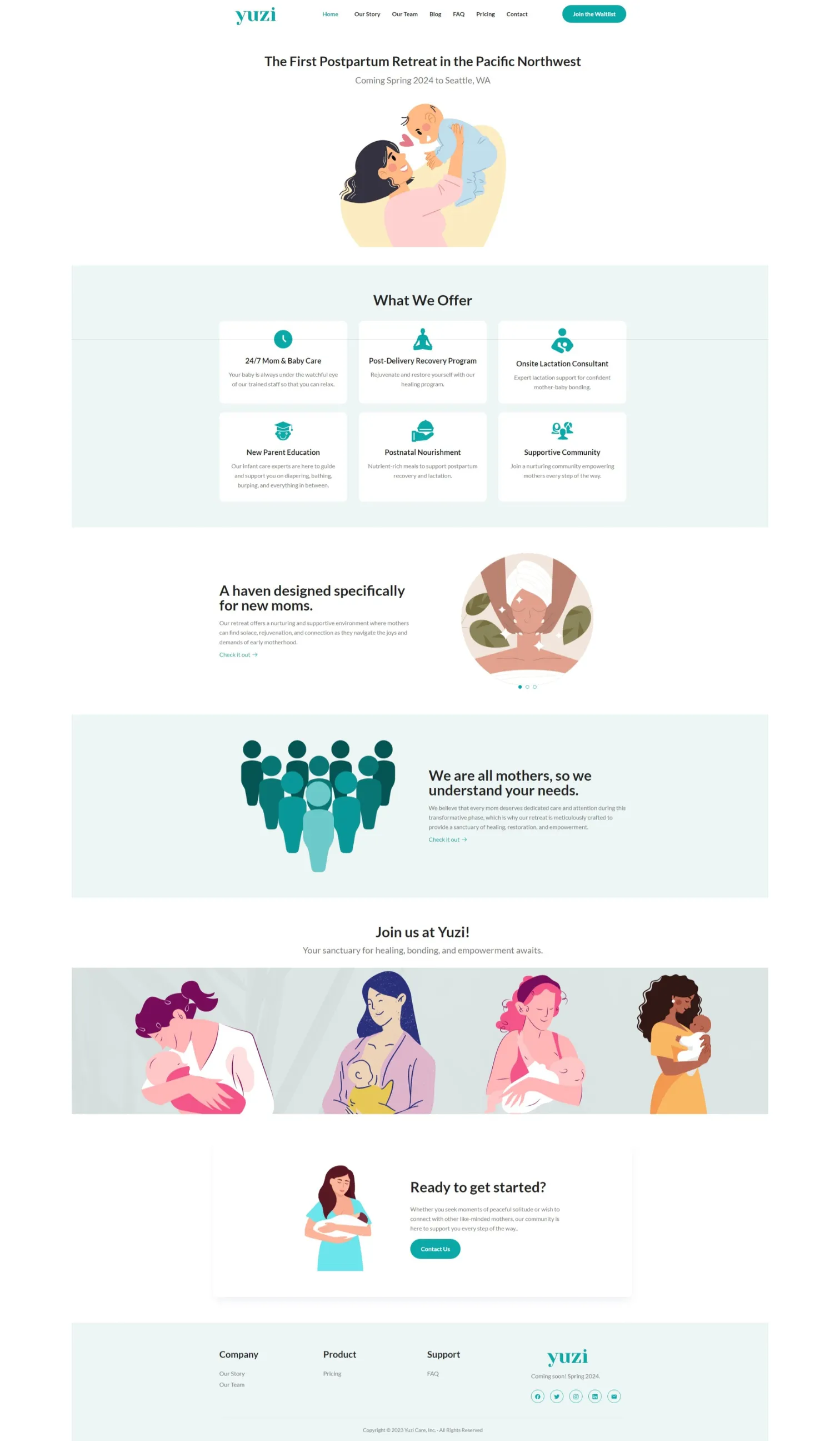 Yuzi Care's custom website built by Rainier Digital Solutions